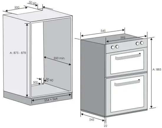 Haier HWO60B7EX2 60cm Double Oven - fig1