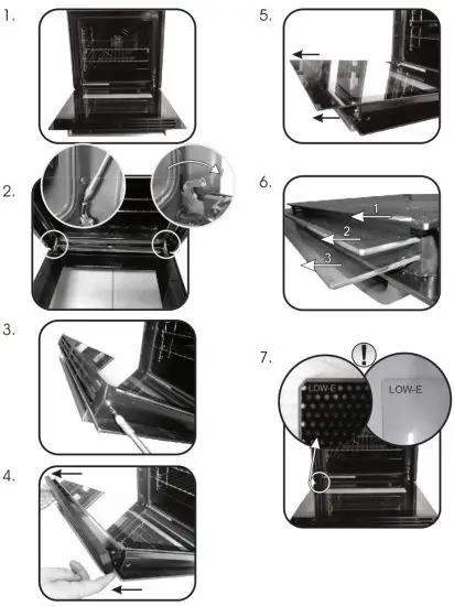 Haier HWO60B7EX2 60cm Double Oven - glass