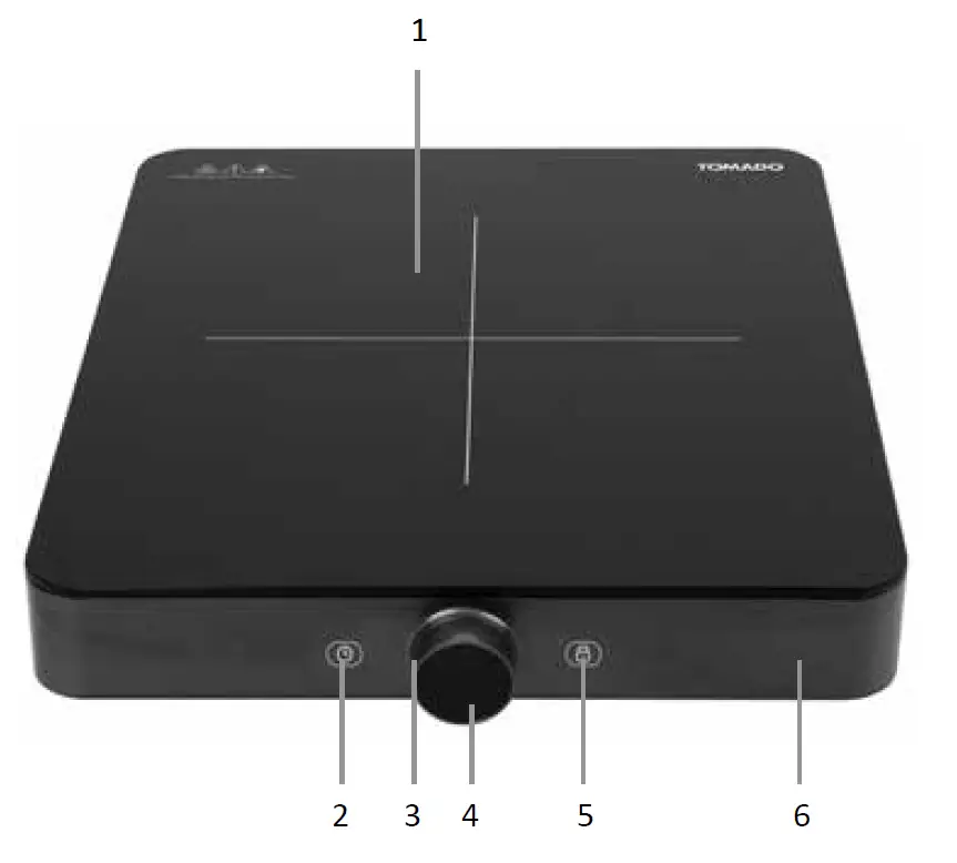 TOMADO TIH2501S Induction Hob 1 Cooking Zone fig1