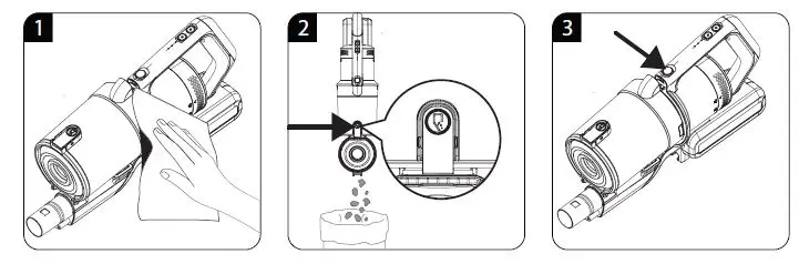 GRUNDIG VCP 3930 2-In-1 Cordless Vacuum Cleaner CLEANING AND CARE