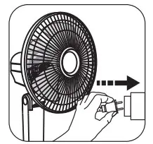 a close up of a fan