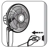 a drawing of a fan