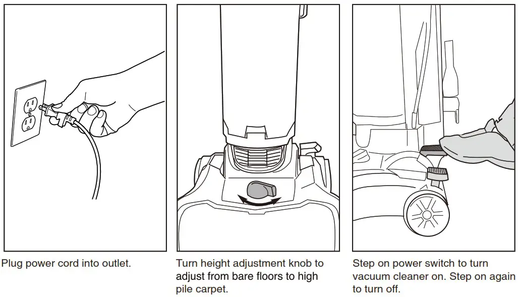 EUREKA NEU180 Series Power Speed Lightweight Upright Vacuum Cleaner - How t use your vacuum cleaner 1