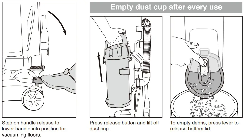 EUREKA NEU180 Series Power Speed Lightweight Upright Vacuum Cleaner - How t use your vacuum cleaner 2