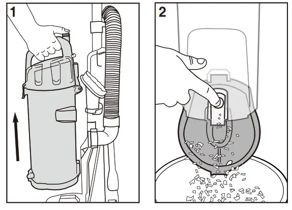 EUREKA NEU180 Series Power Speed Lightweight Upright Vacuum Cleaner - How to clear a blockage 1