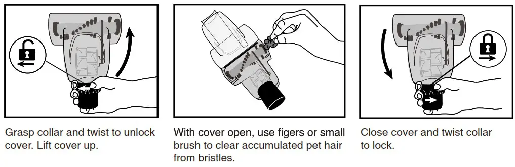 EUREKA NEU180 Series Power Speed Lightweight Upright Vacuum Cleaner - How to maintain turbo srush 1
