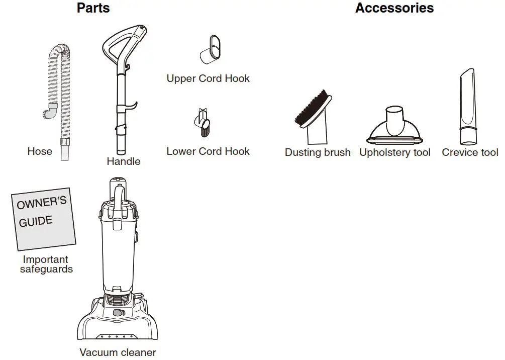 EUREKA NEU180 Series Power Speed Lightweight Upright Vacuum Cleaner - What comes in the carton