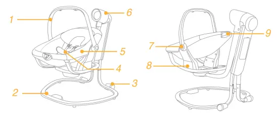 joie W1306 Serina 2 In 1 Swing - Parts List