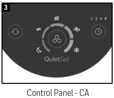 Honeywell HTF337 Series UIETSET 5 Oscillating Table Fan - OPERATION2