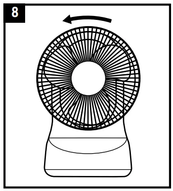 Honeywell HTF337 Series UIETSET 5 Oscillating Table Fan - OPERATION9