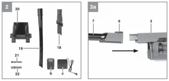 Einhell TE SV 18 Li Cordless Stick Vacuum Cleaner - overview3