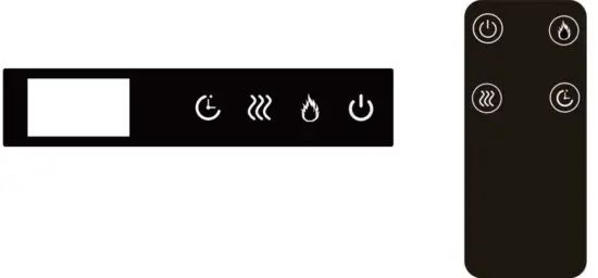 COSTWAY FP10046US 18 Inch Electric Fireplace Freestanding - remote