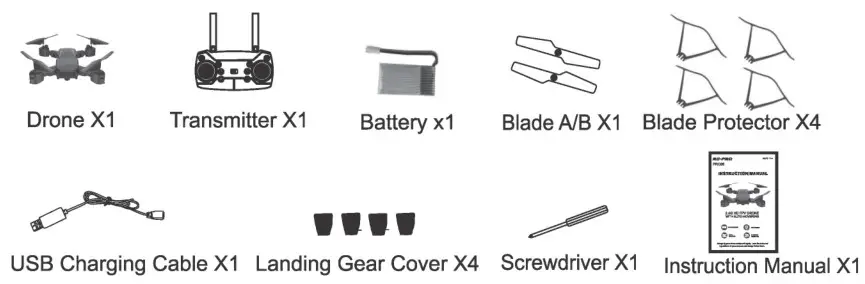 RCPRO PRO26 2.4G FPV Drone - PRODUCT PACKAGING CONTENT