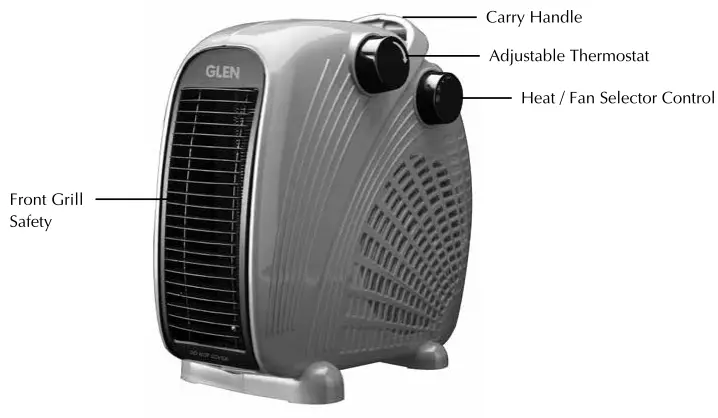 GLEN-HA-7020-FAN-HEATER-GREY-fig-1