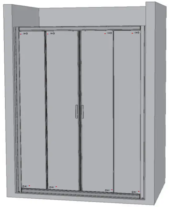 RAVAK BLIX BLDP4 160 Four Piece Sliding Shower Door