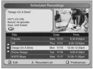 Scheduled Recordings