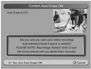 Automatically Erasing Oldest