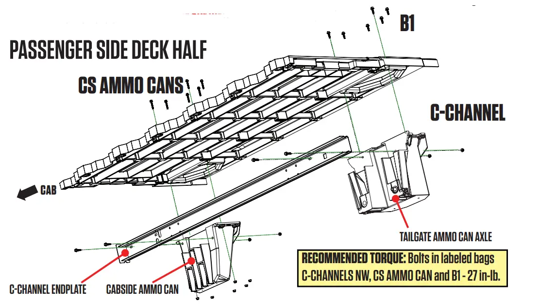 DECKED DF7 Aluminum Ford F150 8-Inch Bed Length FIG 11