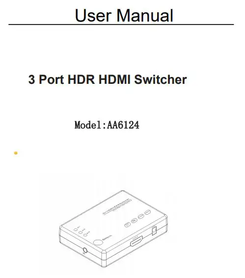 Select 3 Port HDR HDMI Switcher User Manual