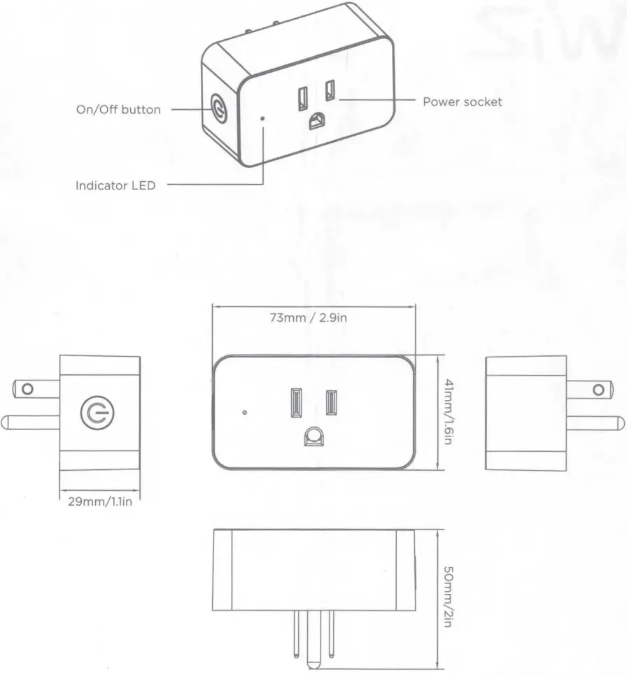 WiZ 348603464 Smart Plug - fig 1