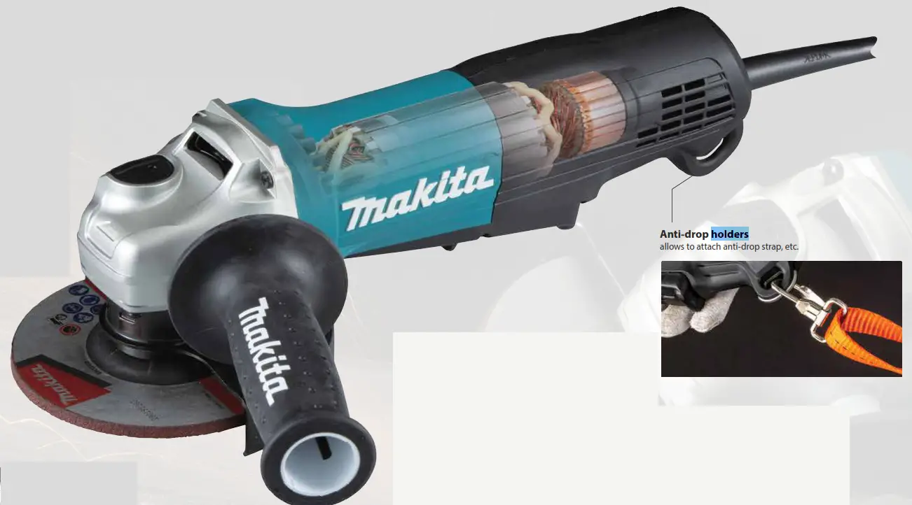 makita GA4050R Angle Grinder - holders
