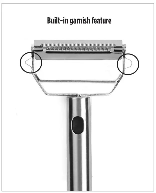 COPPERCHEF Titan Peeler Pro and Mandoline Attachment - Built-in garnish feature
