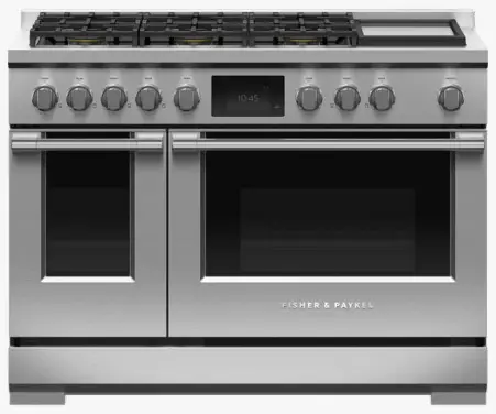 FISHER PAYKEL RDV3-486GD N Dual Fuel Range 6 Burners with Griddle