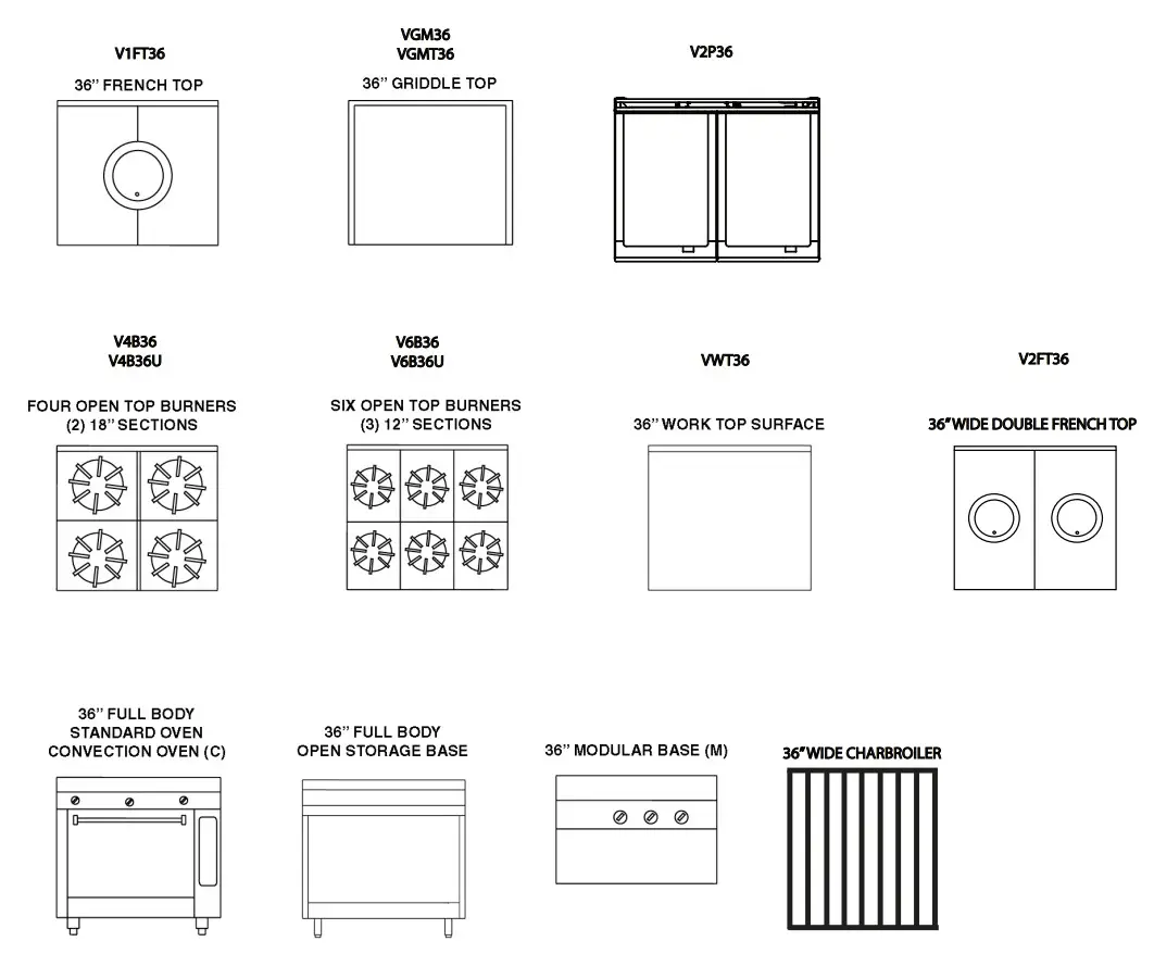 VULCAN V236HB Heavy Duty Range - figure 1