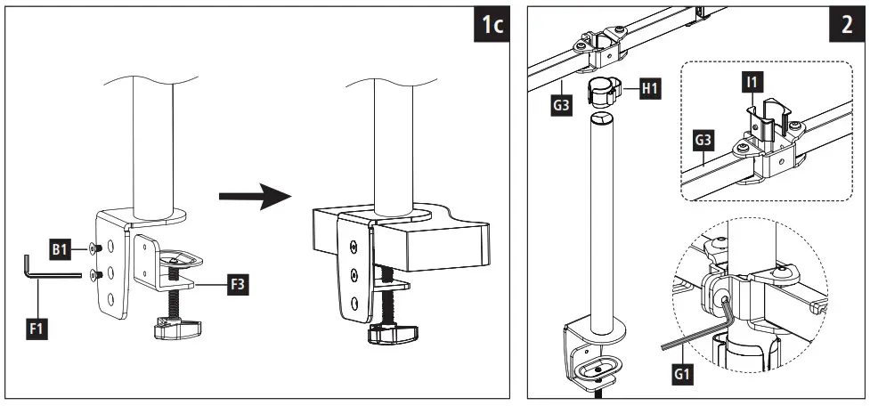 hama 00118491 Full Motion Dual Monitor Arm - Product Overview 2