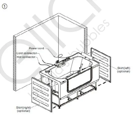 ella Tramo 59 Acrylic Outward Swing Wheelchair Transfer 10