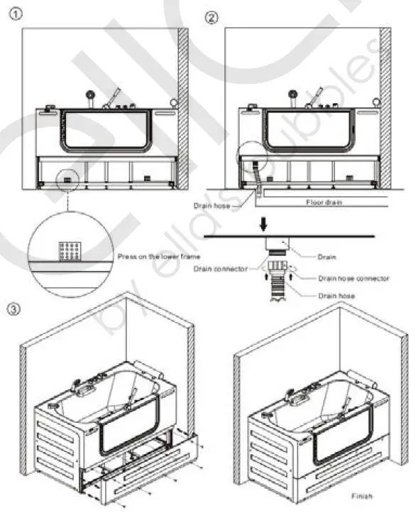 ella Tramo 59 Acrylic Outward Swing Wheelchair Transfer 11