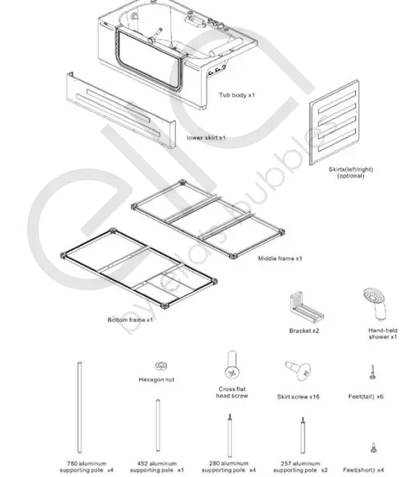 ella Tramo 59 Acrylic Outward Swing Wheelchair Transfer 2