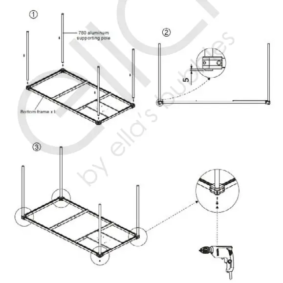 ella Tramo 59 Acrylic Outward Swing Wheelchair Transfer 3