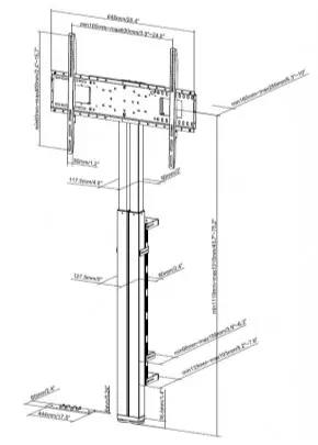 VISION VFM F31 Flat Panel Floor Stand - SPECIFICATIONS