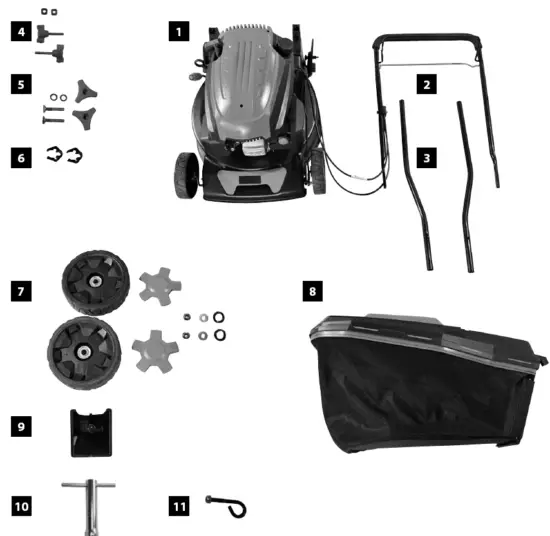 Garten Meister ECO WHEELER GM 413.3 R Petrol Lawnmower 01