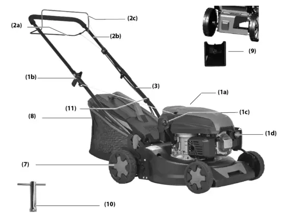 Garten Meister ECO WHEELER GM 413.3 R Petrol Lawnmower 02