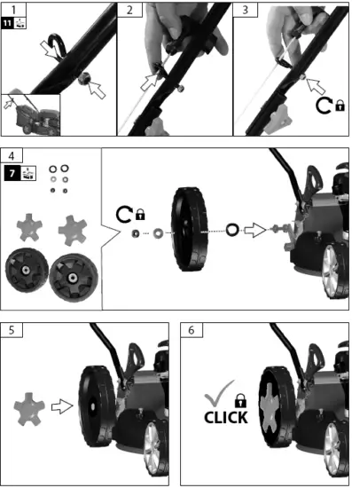 Garten Meister ECO WHEELER GM 413.3 R Petrol Lawnmower 04