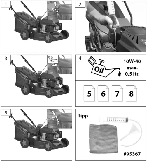 Garten Meister ECO WHEELER GM 413.3 R Petrol Lawnmower 21