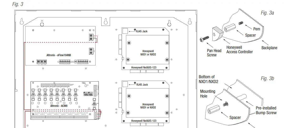 Altronix T2HNK7F8 8 Door Kit with Fused Outputs - Configuration of Honeywell NetAXS 123 with or without NXD1 NXD2 Boards 1
