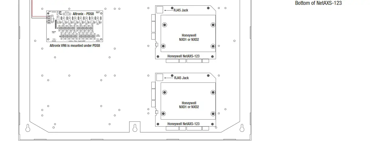 Altronix T2HNK7F8 8 Door Kit with Fused Outputs - Configuration of Honeywell NetAXS 123 with or without NXD1NXD2 Boards 2