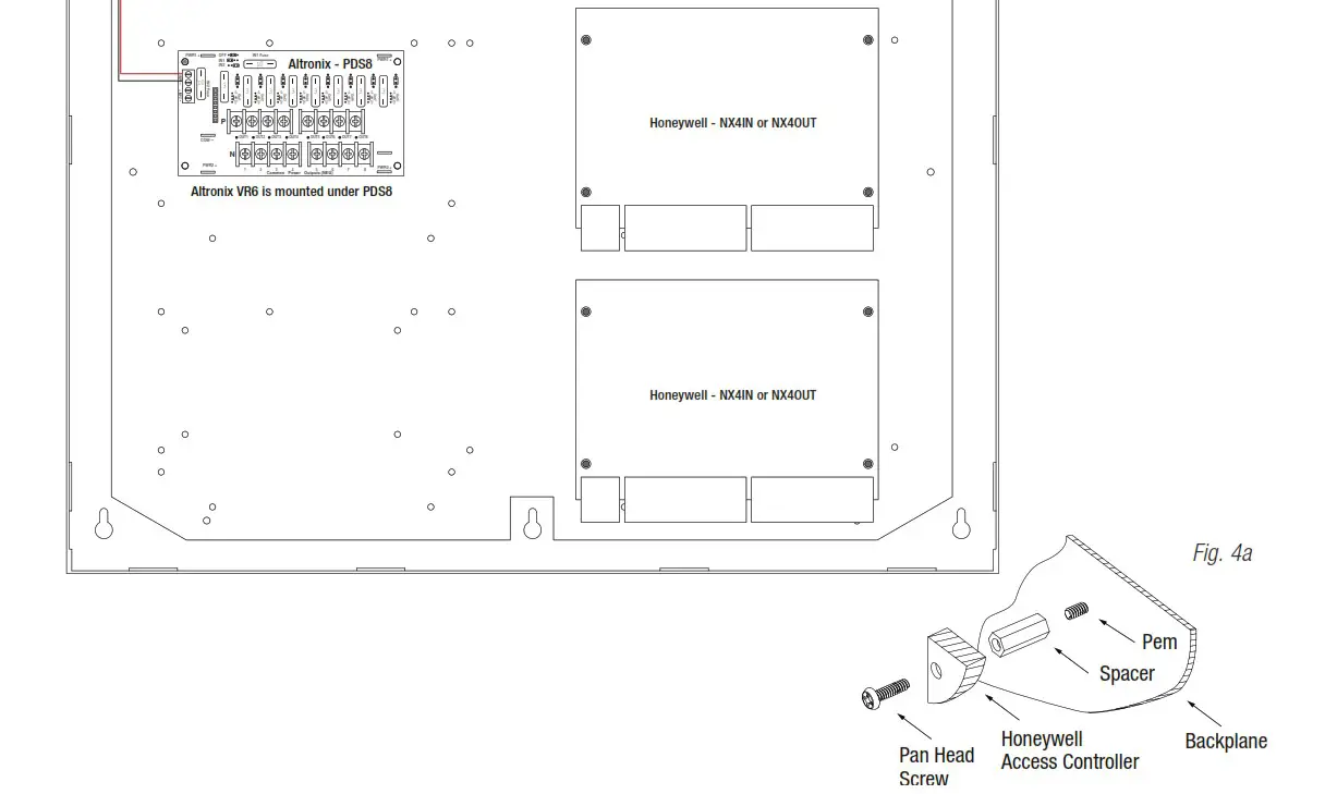Altronix T2HNK7F8 8 Door Kit with Fused Outputs - Configuration of Honeywell NetAXS 123 with or without NXD1NXD2 Boards 4