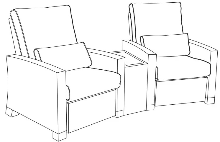 COSTCO 221 8J1 3SS BCL 3 Piece Woven Recliner Set