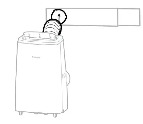 Honeywell Local Air Conditioner User Manual - Connect the window bracket to the window bracket panel adapter