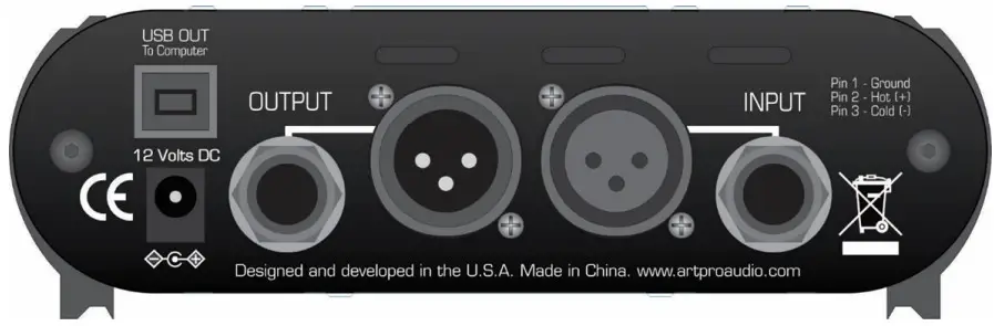 ART TUBE MP Project Series Professional Microphone and Instrument Tube Preamplifier - CONNECTIONS
