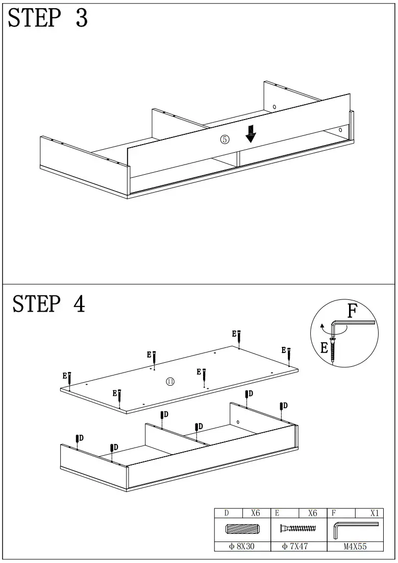 Tribesigns HOGA-NY010 Rectangular White Wood 2 Drawer Computer Writing Desk - Figure 5