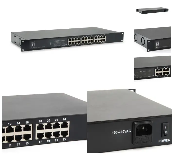 level one GEP 2421W630 24-Port Gigabit PoE Switch