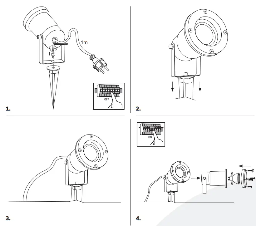 HOFTRONIC 5444548 Sydney Led Garden Spike Light +1.5m Cable - fig