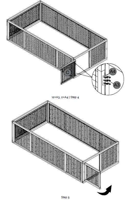 Fudajo 60273 XXL Rabbit Hutch-5