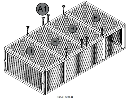 Fudajo 60273 XXL Rabbit Hutch-7