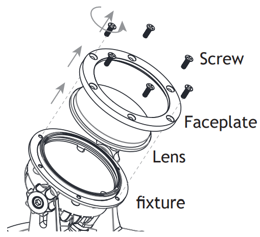 AMP Lighting AUL 8005IR B BZ Low Voltage Landscape Lighting - Faceplate and Lens